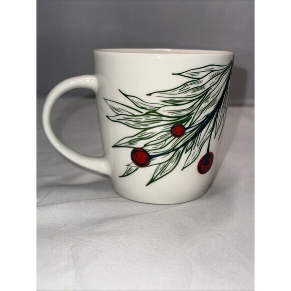2020 Starbucks Holiday Mug 12oz Holly Berries Leaves Christmas Collectible - Picture 3 of 6